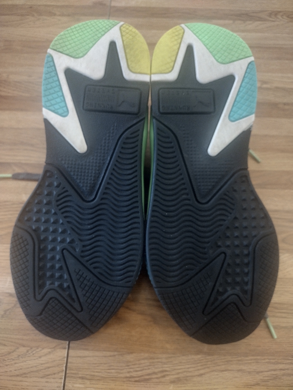 Puma RS-X Highlighter Castlerock Fluorescent Yellow Size 9 Men's Sneakers - Picture 8 of 8